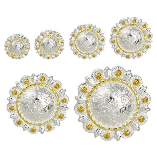 [FINAL SALE] Roped Berry Screw Back Conchos, SP GP For Sale