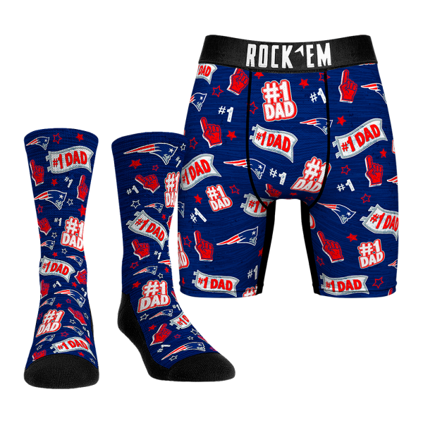 Boxer Briefs - New England Patriots - #1 Dad (Socks & Boxers Combo) Cheap