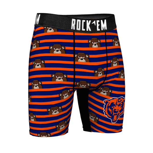 Boxer Briefs - Chicago Bears - Peek-A-Boo Stripes Hot on Sale - Image 2